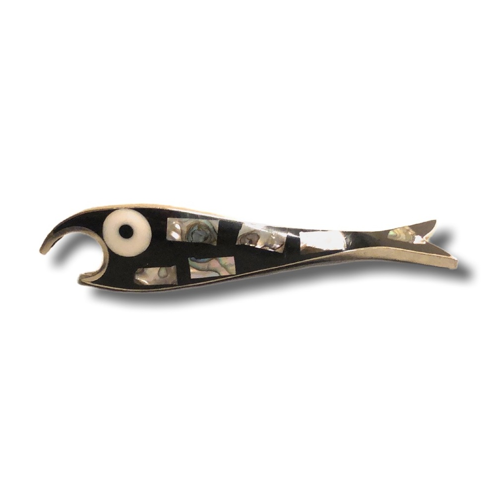 Vintage 1970’s Alpaca silver fish bottle opener